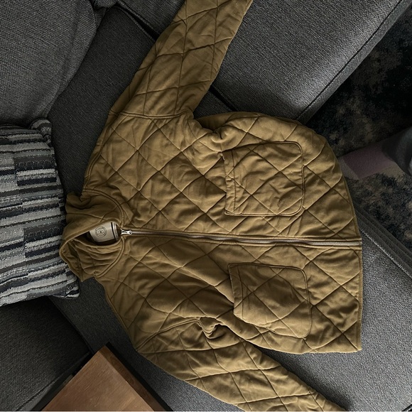 Urban Outfitters Tan Puffer Jacket Quilted Design - Picture 1 of 2